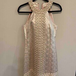 Michael Kors - Made in Italy - Size 2 embroidered stunning dress! Pink and Gold